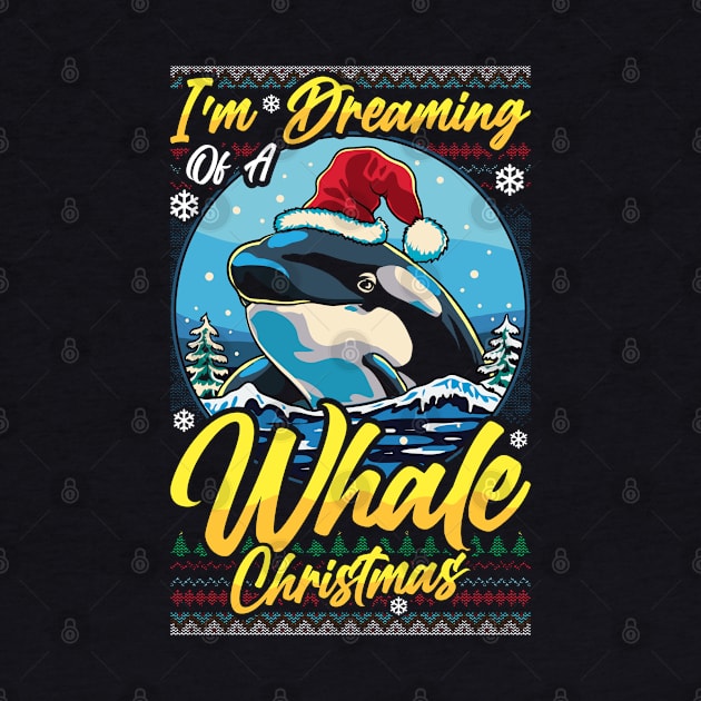 Funny Santa Whale Pun Mens Womens Ugly Christmas Orca Whale by KsuAnn